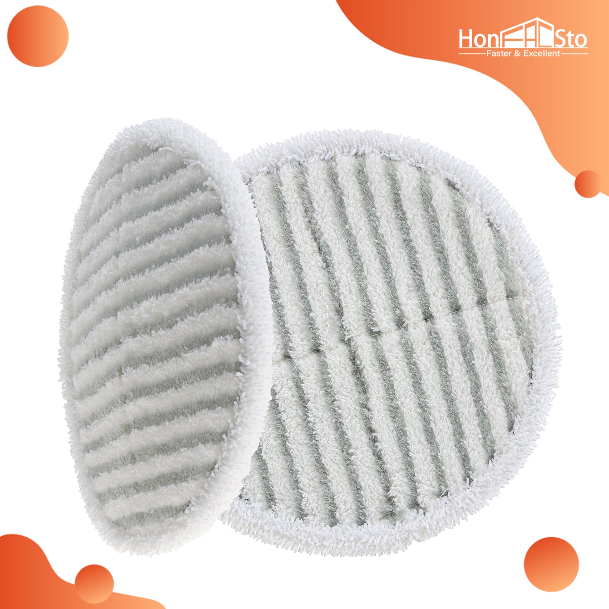 LTWHOME Replacement 8.6 Inches Scrubby Mop Pads Fit for Bissell Spinwave 2039 Series 2039A 2124 (Pack of 6)