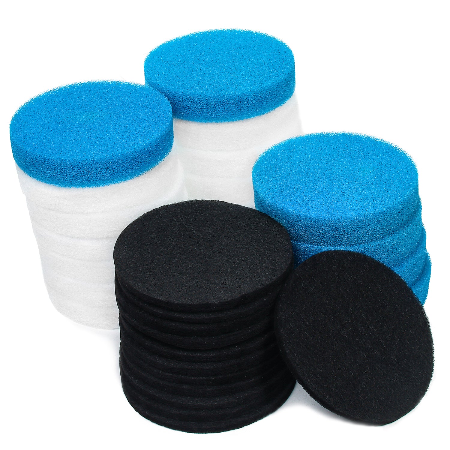 LTWHOME Value Pack of Carbon Filters, Corase Filters and Fine Filters Set Fit for Eheim Ecco Pro 130/200/300 Ecco 2232/2234/2236(Pack of 30)