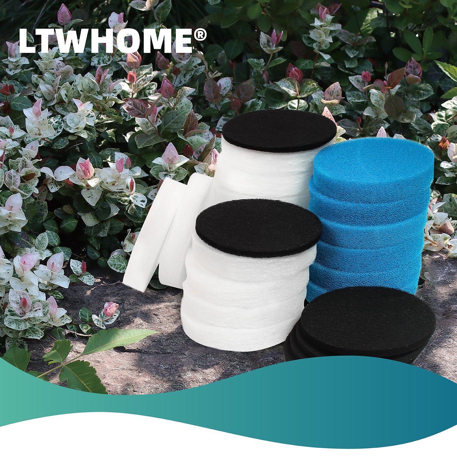 LTWHOME Value Pack of Carbon Filter, Coarse Filter and Fine Filter Pads Set Suitable for Classic 2215/350 2616151 (Pack of 24)