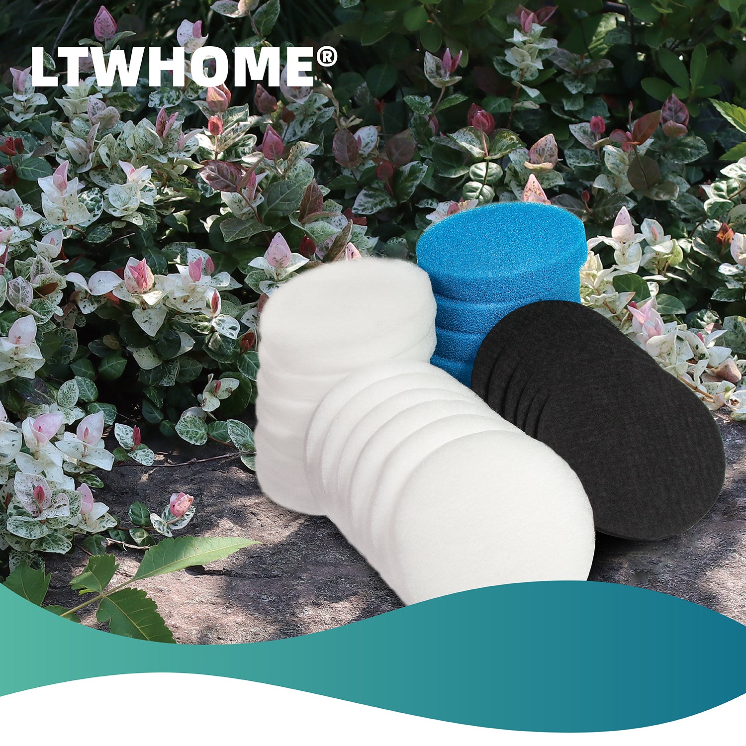 LTWHOME Value Pack of Carbon Filter, Coarse Filter and Fine Filter Pads Set Suitable for Classic 2217/600 2616175 (Pack of 24)