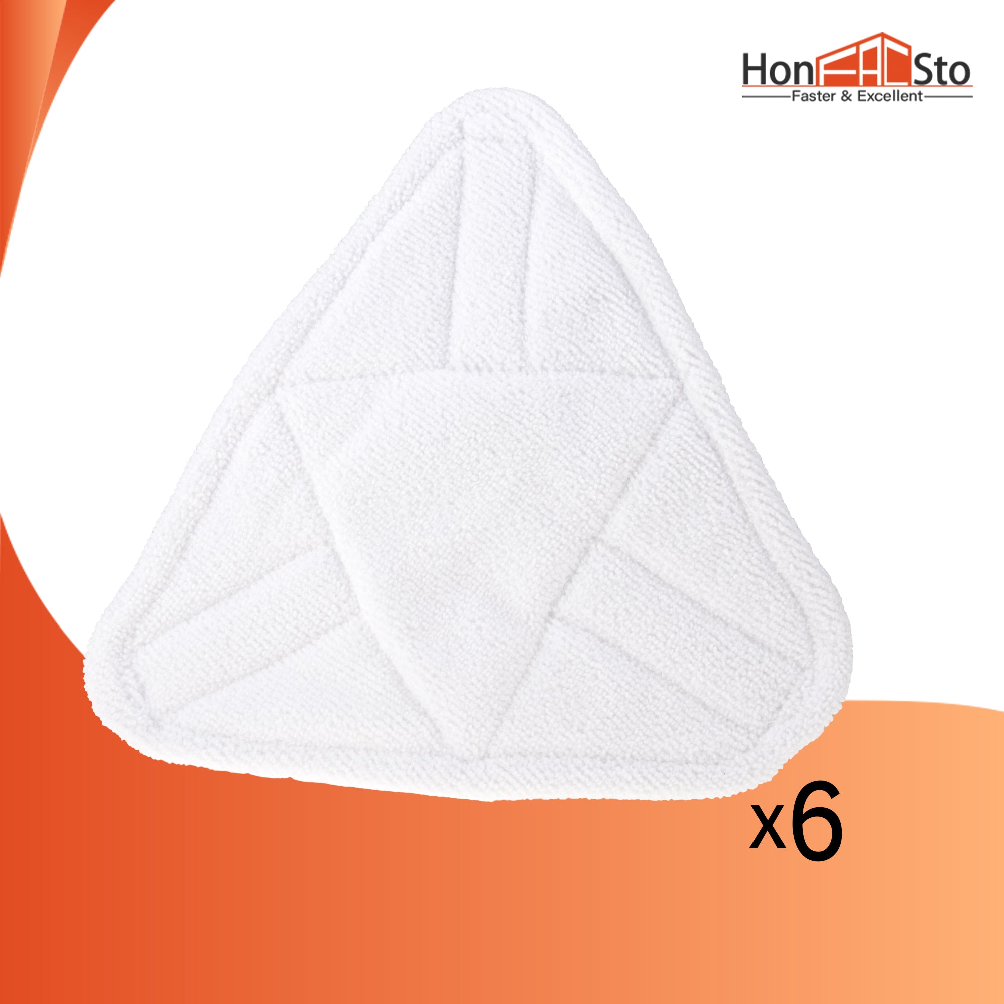 LTWHOME Washable Microfibre Replacement Pads Suitable for Holme Steam Mop (Pack of 6)