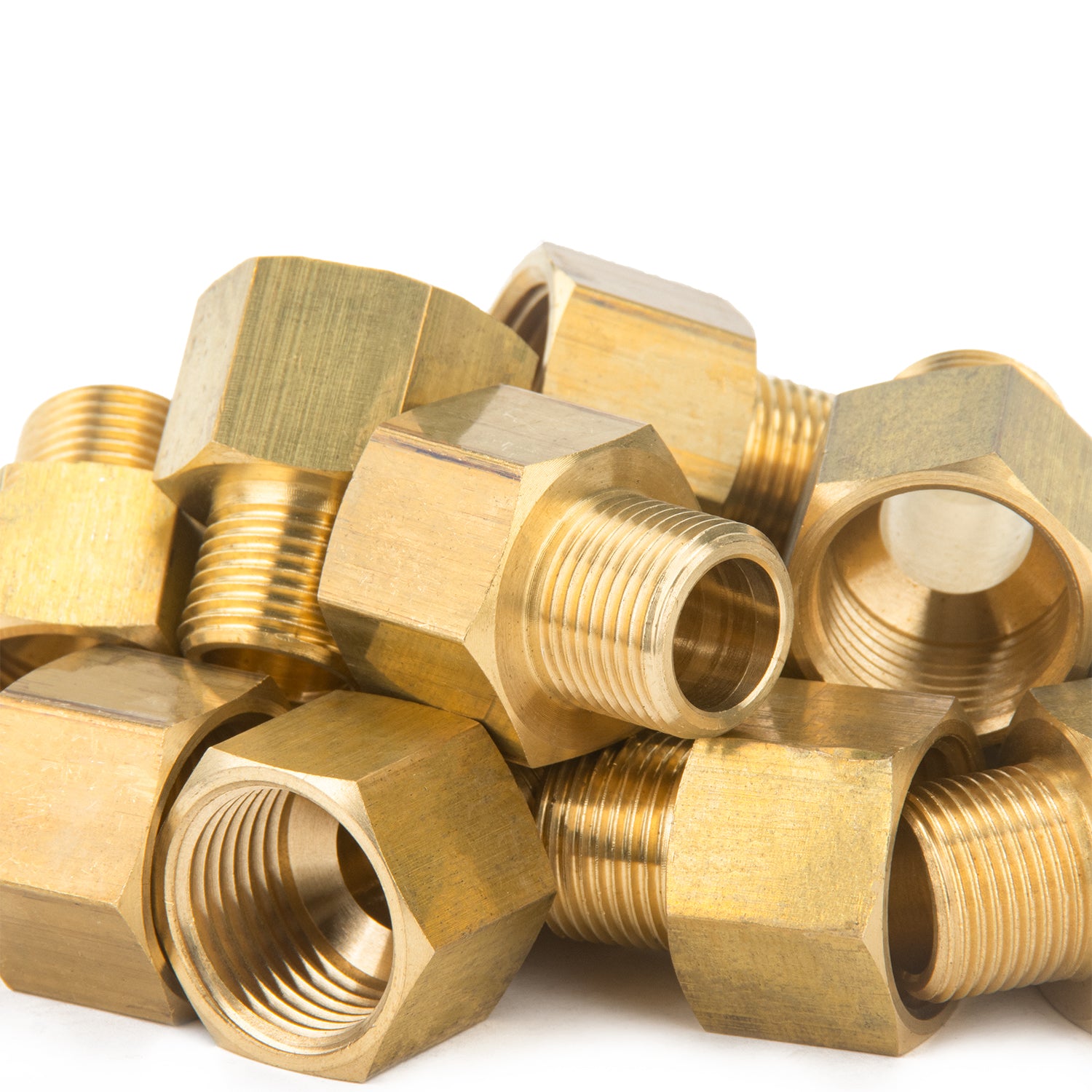 LTWFITTING Brass Pipe 1/2-Inch Female x 3/8-Inch Male BSP Adapter Fuel Gas Air (Pack of 300)