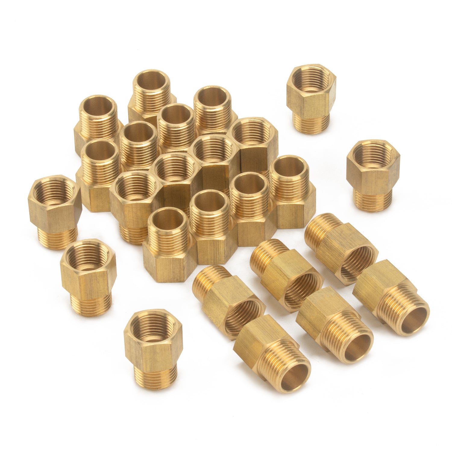 LTWFITTING Brass Pipe 1/2-Inch Female x 1/2-Inch Male BSP Adapter Fuel Gas Air (Pack of 25)