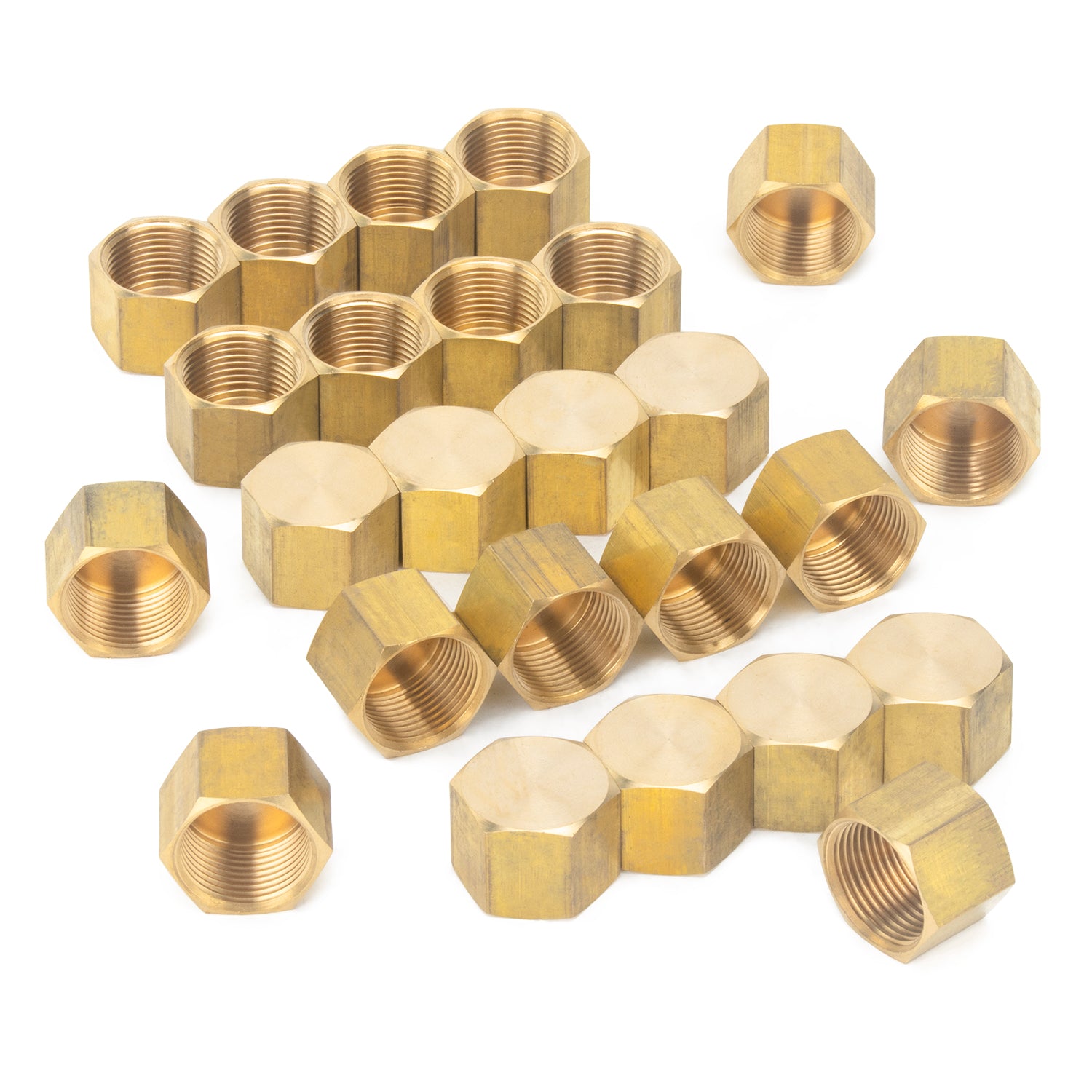 LTWFITTING Brass BSP Pipe Cap Fittings 3/4-Inch BSPP Air Fuel Water Boat (Pack of 25)