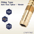 LTWFITTING Brass Barb Splicer Mender 10mm ID Hose Fitting Air Water Fuel Boat (Pack of 5)