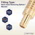 LTWFITTING Brass Barb Hose Reducing Splicer Mender 10mm ID Hose x 16mm ID Hose Fitting Air Water Fuel Boat (Pack of 400)