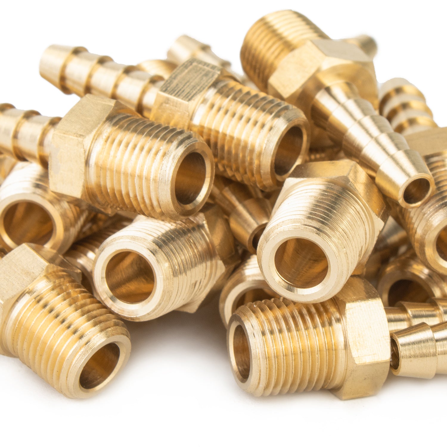 LTWFITTING Brass BSP Barbed Fitting Coupler/Connector 1/8 Male BSPP x 3/16 (5mm) Hose Barb Fuel Gas Water (Pack of 1000)