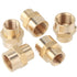 LTWFITTING Brass BSP Pipe Fitting 3/8-Inch x 1/4-Inch Female BSPP Reducing Coupling Water Boat (Pack of 5)