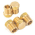 LTWFITTING Brass Pipe Hex Head Plug Fittings 1/8-Inch Male BSPT Air Fuel Water Boat (Pack of 5)