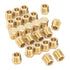 LTWFITTING Brass Pipe Hex Head Plug Fittings 3/8-Inch Male BSPT Air Fuel Water Boat (Pack of 25)