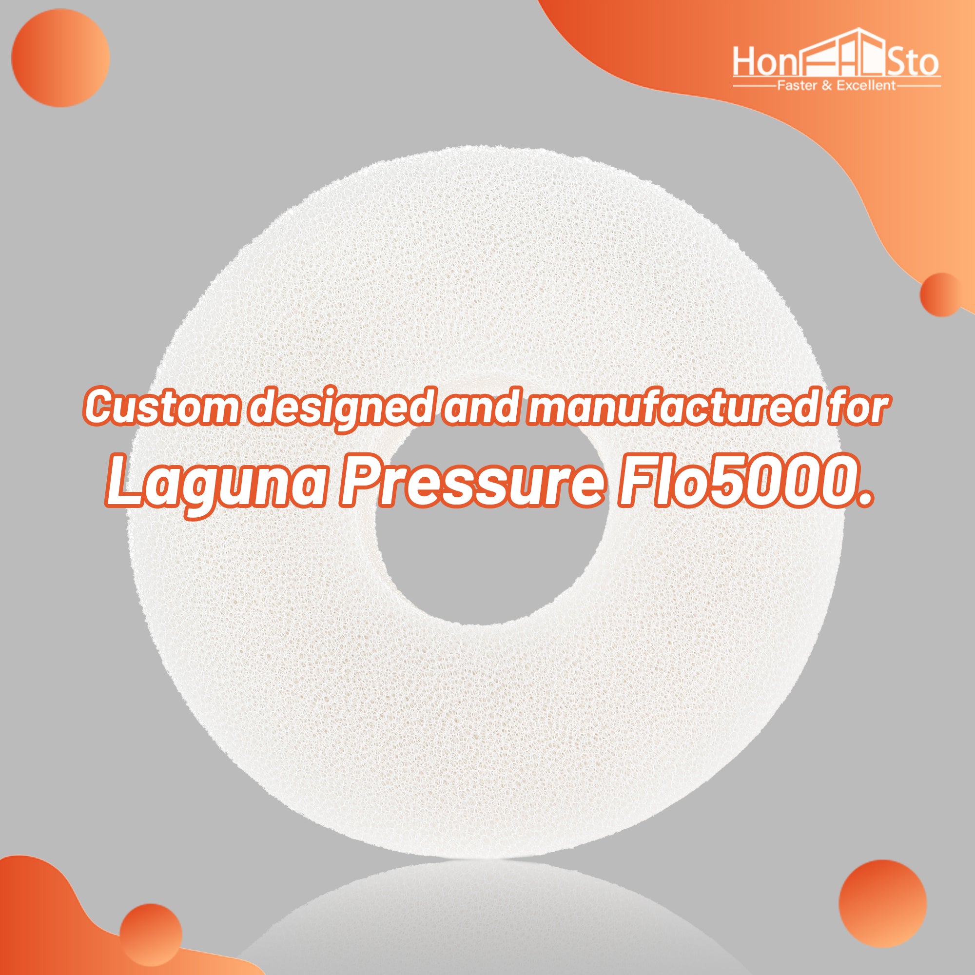 LTWHOME Foam Sponge Filter Media Compatible with Laguna Pressure Flo 5000/1400 (Pack of 4)