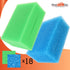 LTWHOME Replacment Foam Filter Sponge Set Fit Oase Biotec Screenmatic 18/36 Filter (18 x Blue Coarse and 18 x Green Fine Foams)