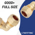 LTWFITTING 12MM OD 90 Degree Compression Elbow, Brass Compression Fitting (Pack of 10)