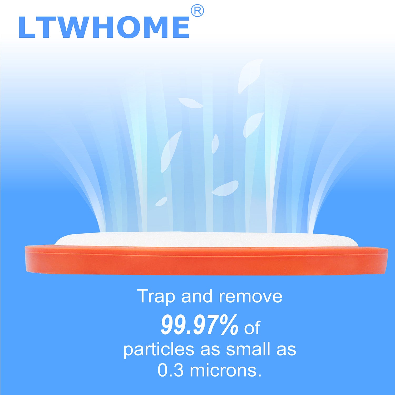 LTWHOME Motor Filter (125mm in Diameter) for Vax Power 8 Models U87-P7-PF, U87-AA-B and Dirt Devil 2991001 Centrino / CC2 M2991 Vacuum Cleaners (Pack of 4)