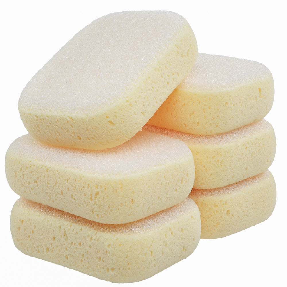 LTWHOME Yellow Extra Large Tile Grout Sponge Cleaning and Washing Sponge( Pack of 6)