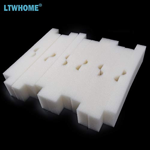 LTWHOME Foam Filter Pads Suitable For Fluval FX5 and FX6 (Pack of 12)