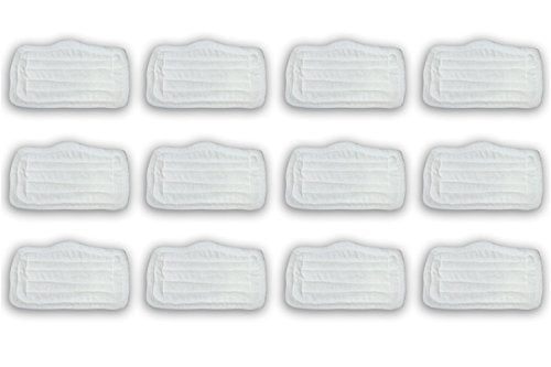 LTWHOME Microfiber Pads Washable Suitable for Shark Steam Mop S3101 (Pack of 12)