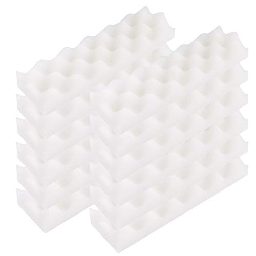 LTWHOME Bio Foam Filter Pads Fit for Fluval Bio-Foam Max A189 406/407 (Pack of 12)