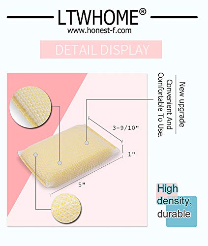 LTWHOME Combination of Sponge Set, No Scratches Durable Cleaning Sponges Extra Large& Thick with Magic Melamine Foam (Pack of 30)