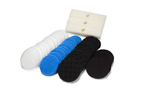 LTWHOME Value Pack of Foam Filters, Fine Filters, Carbon Filters, Bio-Foam Filters and Polishing Pads Set Fit for Fluval FX5 (Pack of 42)