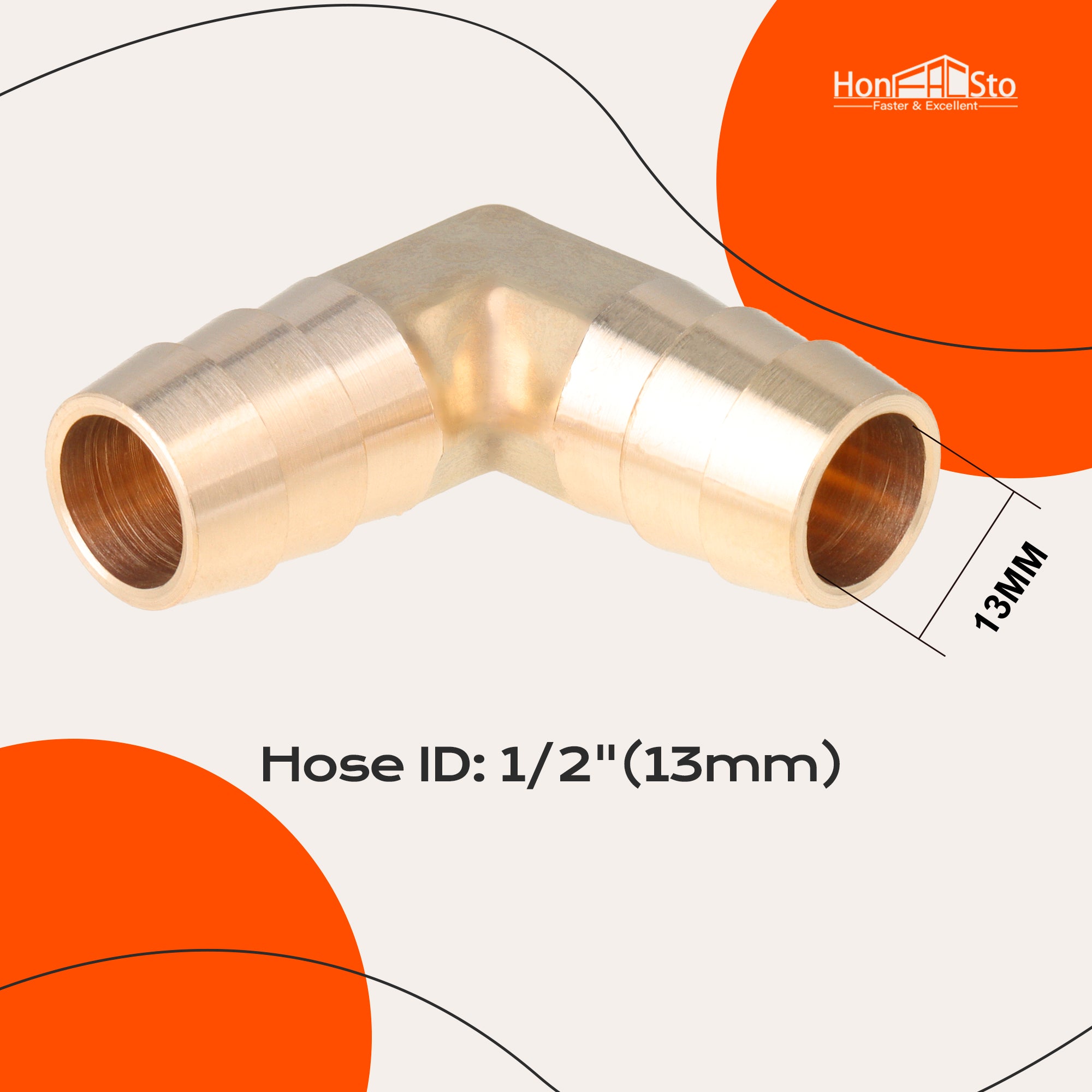 Brass Hose Barb Elbow 90 Deg Set ID 3/16 1/4 5/16 3/8 1/2 5/8 – honfacsto-uk