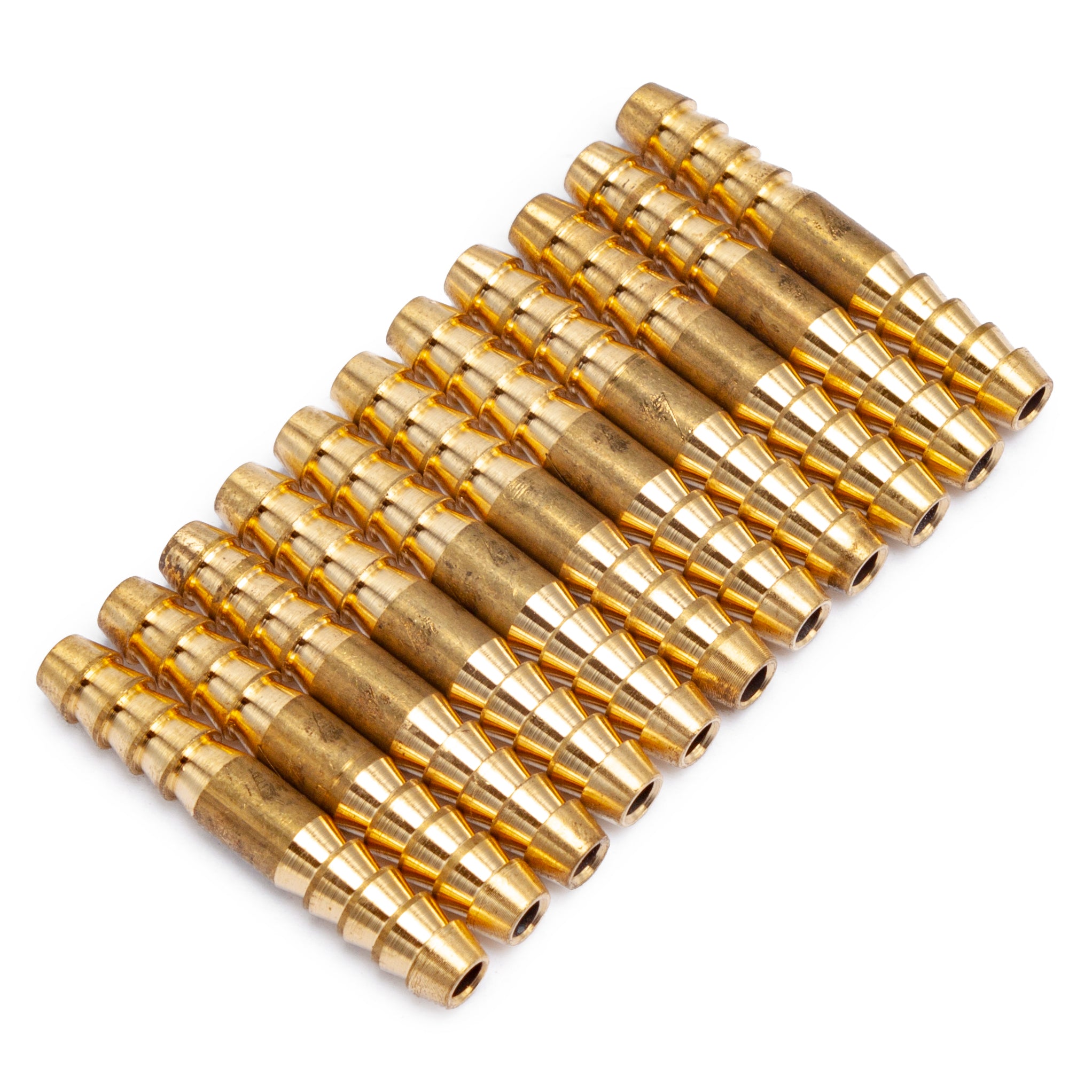 LTWFITTING Brass Barb Splicer Mender 3/16-Inch (5mm) Hose ID Fitting Air Water Fuel Boat (Pack of 10)