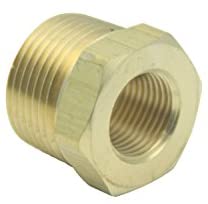 LTWFITTING Brass BSP Pipe Hex Bushing Reducer Fittings 3/4-Inch Male x 3/8-Inch Female BSPP (Pack of 5)