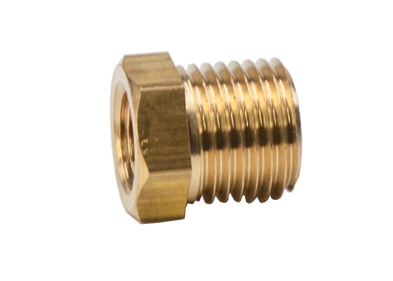 LTWFITTING Brass BSP Hex Pipe Bushing Reducer Fittings 1/4-Inch Male x 1/8-Inch Female BSPP (Pack of 25)