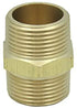 LTWFITTING Brass BSP Pipe Hex Nipple Fitting 1-Inch Male BSPP Air Fuel Water (Pack of 100)