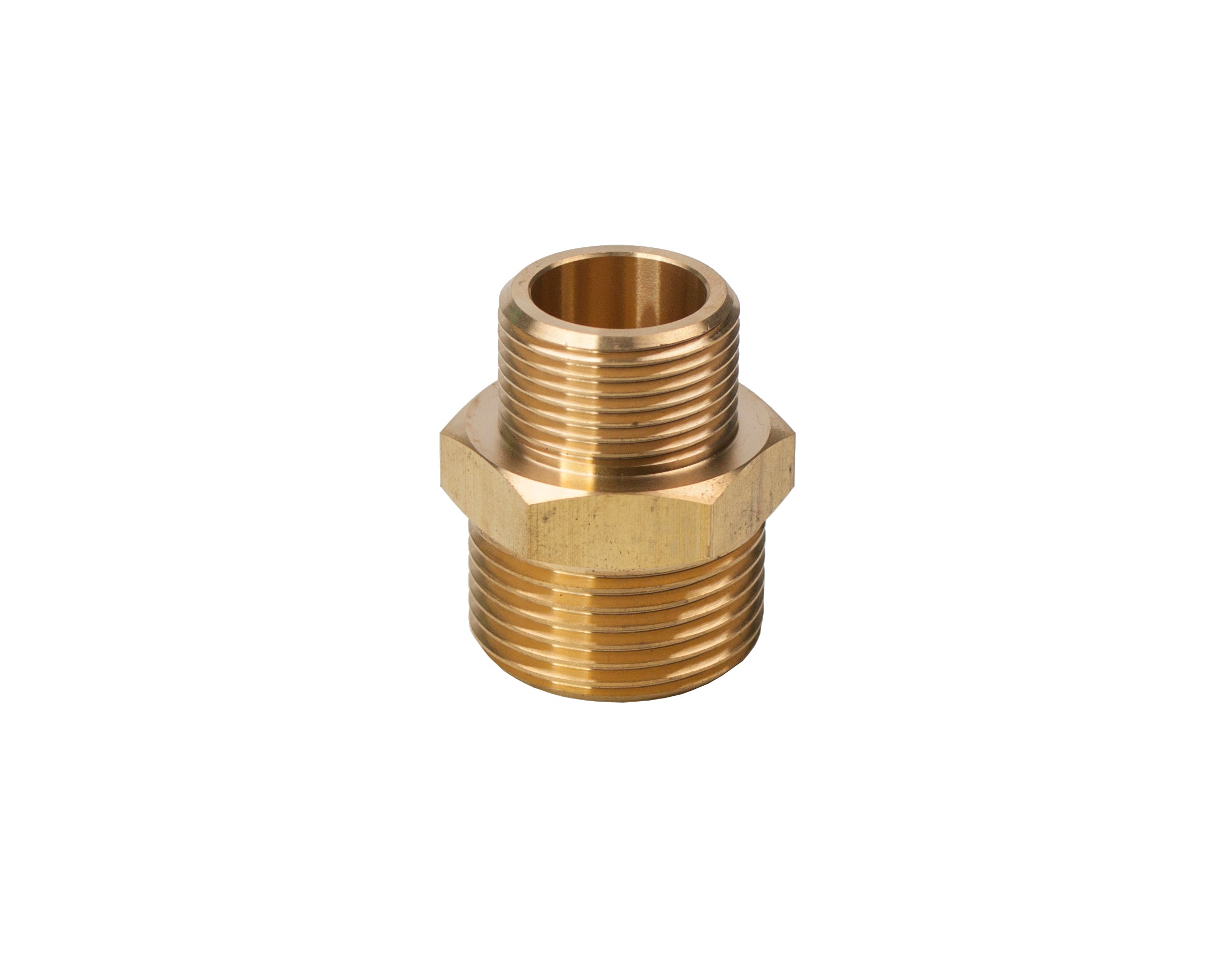 LTWFITTING Brass BSP Pipe Hex Reducing Nipple Fitting 1-Inch x 3/4-Inch Male BSPP (Pack of 100)