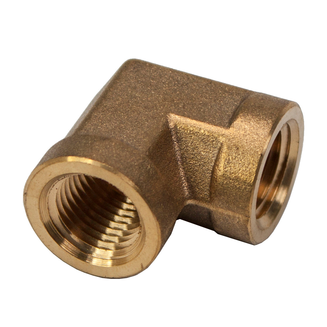 LTWFITTING Brass BSP Pipe Fitting Female 90 Deg 1/4-Inch BSPP Elbow Fuel Air (Pack of 25)