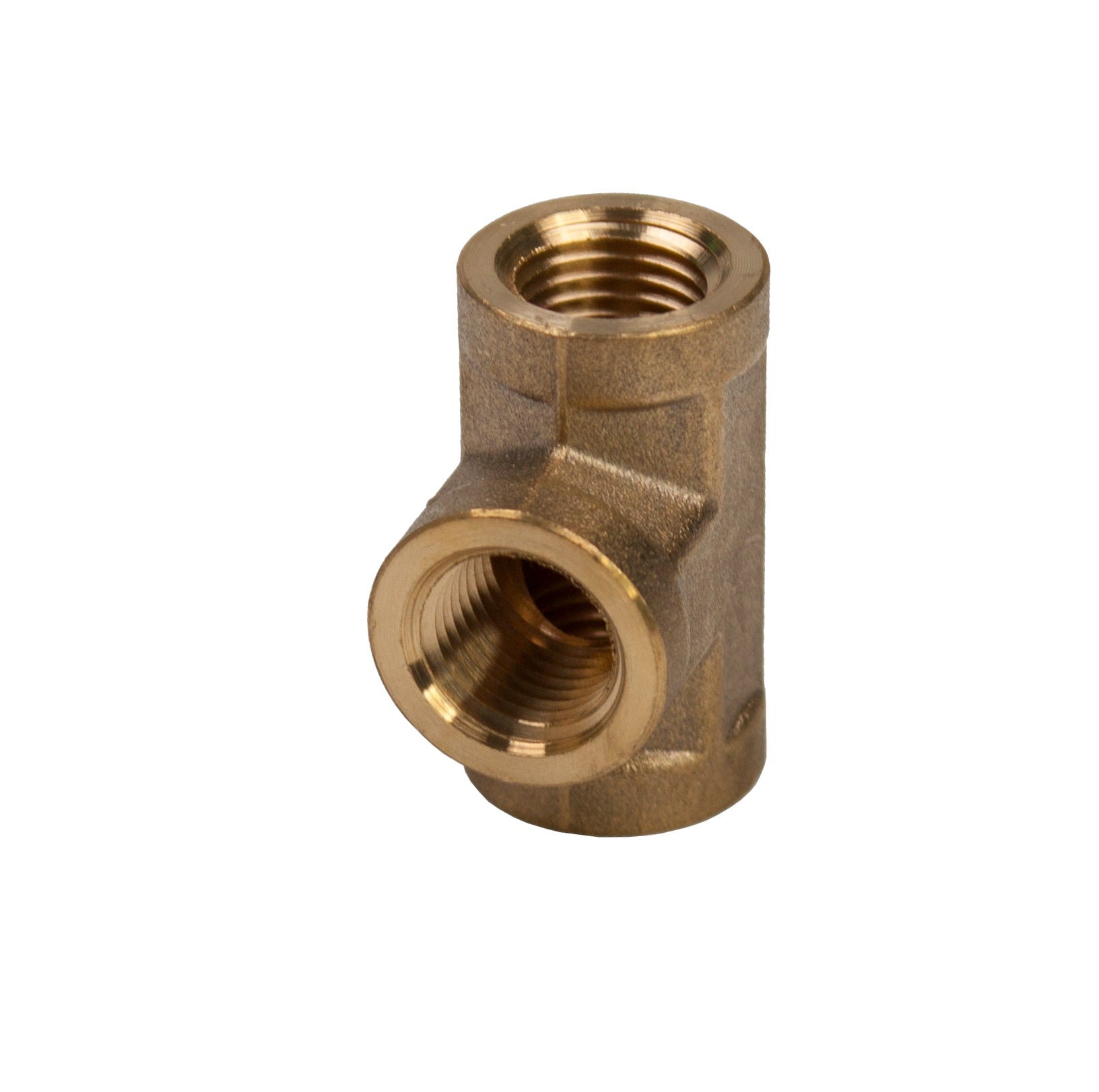 LTWFITTING Brass BSP Pipe Fitting 1/4-Inch Female BSPP Thread Tee Fuel Air (Pack of 200)