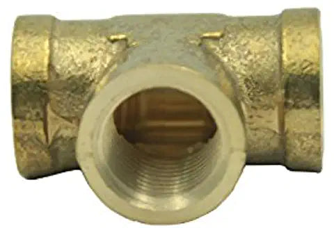 LTWFITTING Brass BSP Pipe Fitting 3/8-Inch Female BSPP Thread Tee Fuel Air (Pack of 25)