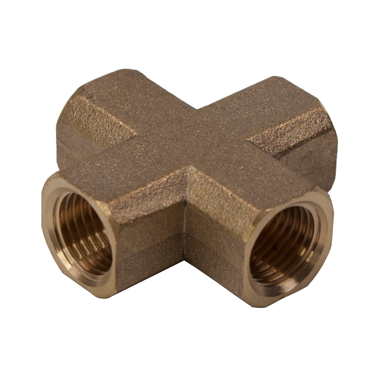 LTWFITTING Brass BSP Pipe Female Cross Fitting 1/4-Inch BSPP 4 Way Fuel Air Water (Pack of 200)