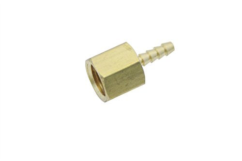 LTWFITTING Brass BSP Fitting Coupler / Adapter 1/4-Inch Female BSPP x 1/8-Inch(3mm) Hose Barb Fuel Gas Water (Pack of 25)