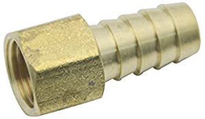 LTWFITTING Brass BSP Fitting Coupler / Adapter 3/8-Inch Female BSPP x 1/2-Inch(12mm) Hose Barb Fuel Gas Water (Pack of 400)
