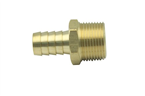 LTWFITTING Brass BSP Barbed Fitting Coupler / Connector 3/4-Inch Male BSPP x 5/8-Inch(16mm)Hose Barb Fuel Gas Water (Pack of 25)