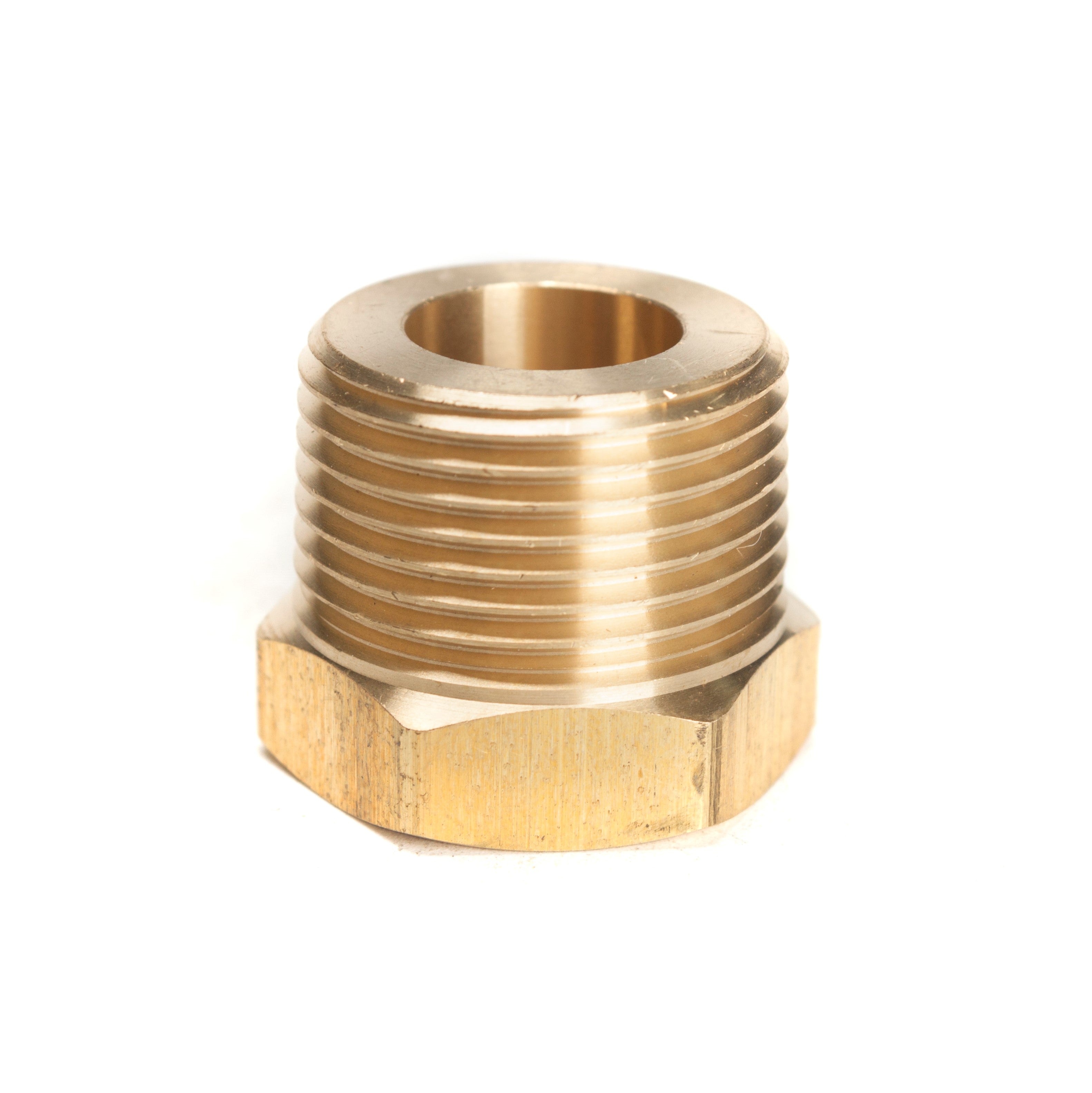 LTWFITTING Brass Pipe Hex Bushing Reducer Fittings 3/4-Inch Male BSPT x 3/8-Inch Female BSPP (Pack of 25)