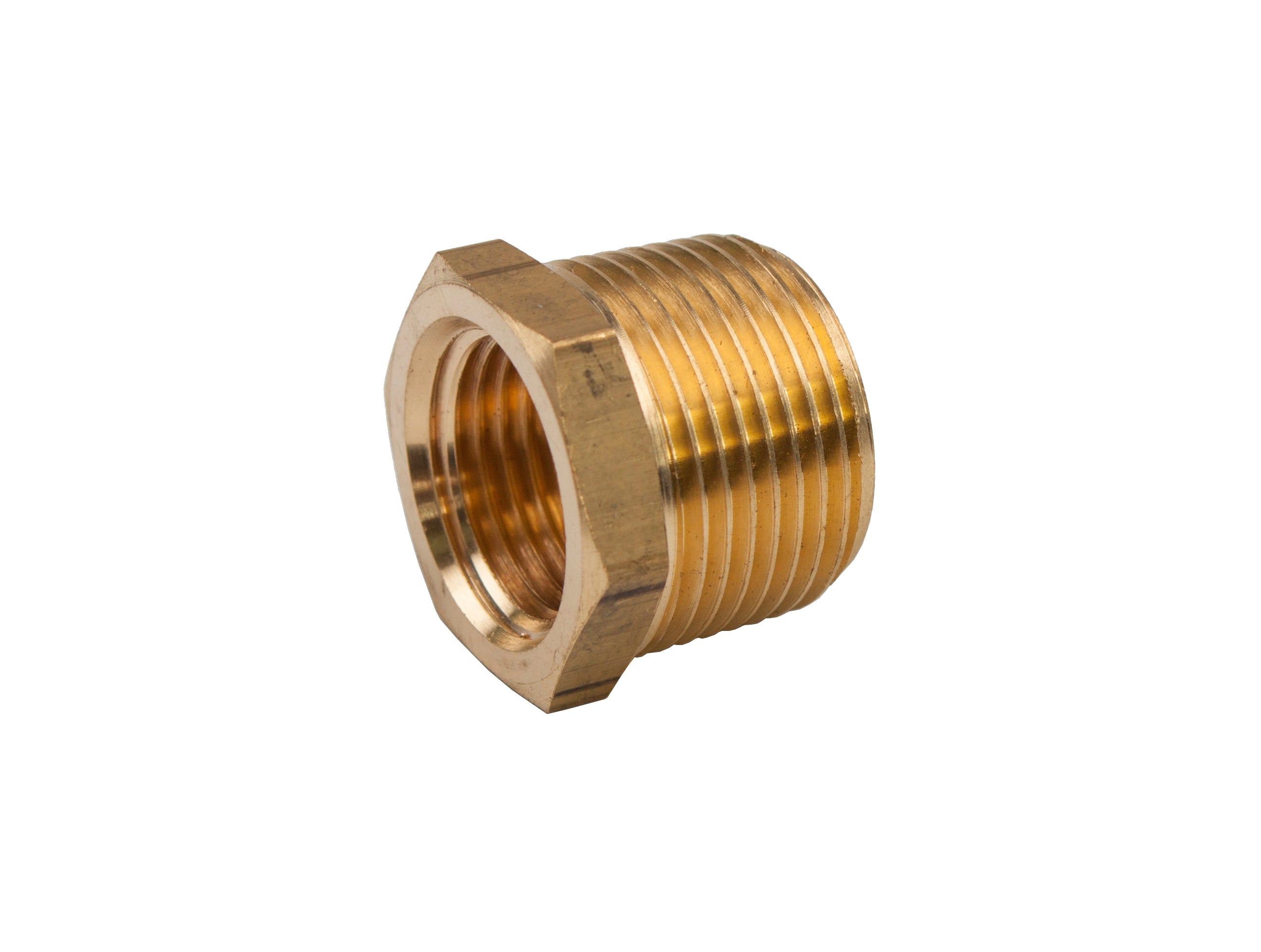 LTWFITTING Brass Pipe Hex Bushing Reducer Fittings 3/4-Inch Male BSPT x 1/2-Inch Female BSPP (Pack of 250)