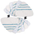 LTWHOME Design Blue Stripes Microfibre Replacement Pads Fit for Holme Steam Mop HSM2001 (Pack of 12)