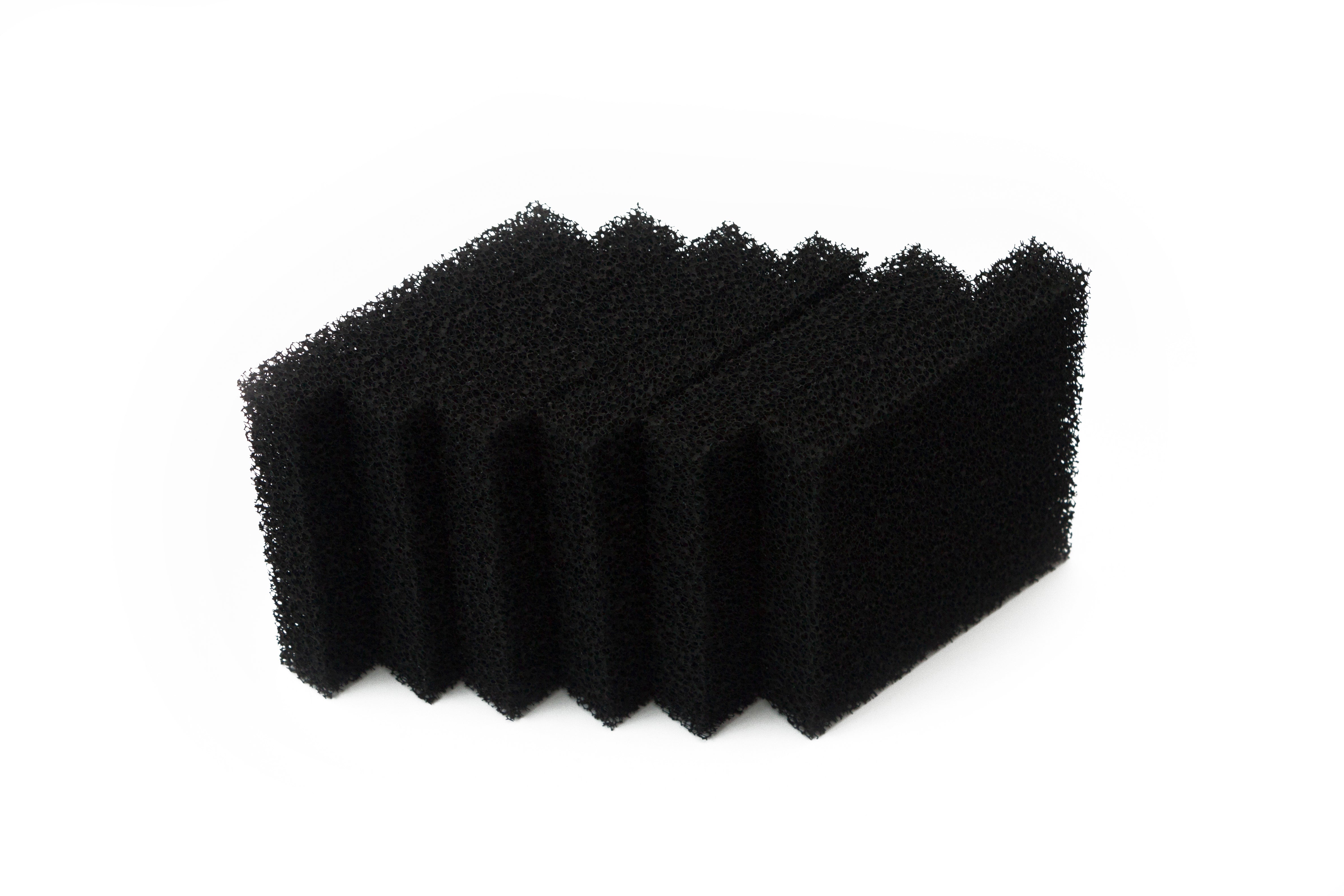 LTWHOME Compatible Carbon Foam Filter Pads Fish Tank Fit for Juwel Standard/Bioflow 6.0 (Pack of 6)