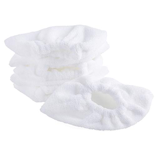 LTWHOME Washable Replacement Cotton Terry Cloth Cover Pads Fit for Karcher Steam Cleaner Hand Tool (Pack of 6)