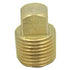 LTWFITTING Brass Pipe Square Head Plug Fittings 1/8-Inch Male BSPT Air Fuel Water Boat (Pack of 25)