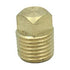 LTWFITTING Brass Pipe Square Head Plug Fittings 1/4-Inch Male BSPT Air Fuel Water Boat (Pack of 25)