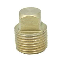 LTWFITTING Brass Pipe Square Head Plug Fittings 3/8-Inch Male BSPT Air Fuel Water Boat (Pack of 5)