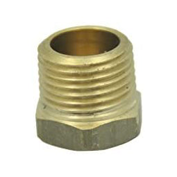 LTWFITTING Brass Pipe Hex Head Plug Fittings 1/2-Inch Male BSPT Air Fuel Water Boat (Pack of 25)