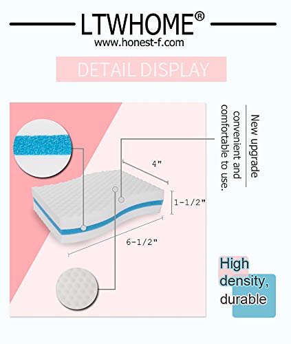 LTWHOME High Density Extra Large Magic Melamine Wave Cleaning Sponge for Car,Kitchen,Bathroom Part Number XXLMSKHTC XXL(6.5 Inch x 4 Inch x 1.5 Inch)(Pack of 16)