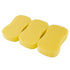 LTWHOME Yellow Bone Shape Soft Sponge Car Glass Wash Cleaning Pad Cushion( Pack of 03)