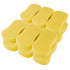 LTWHOME Yellow Bone Shape Soft Sponge Car Glass Wash Cleaning Pad Cushion( Pack of 12)