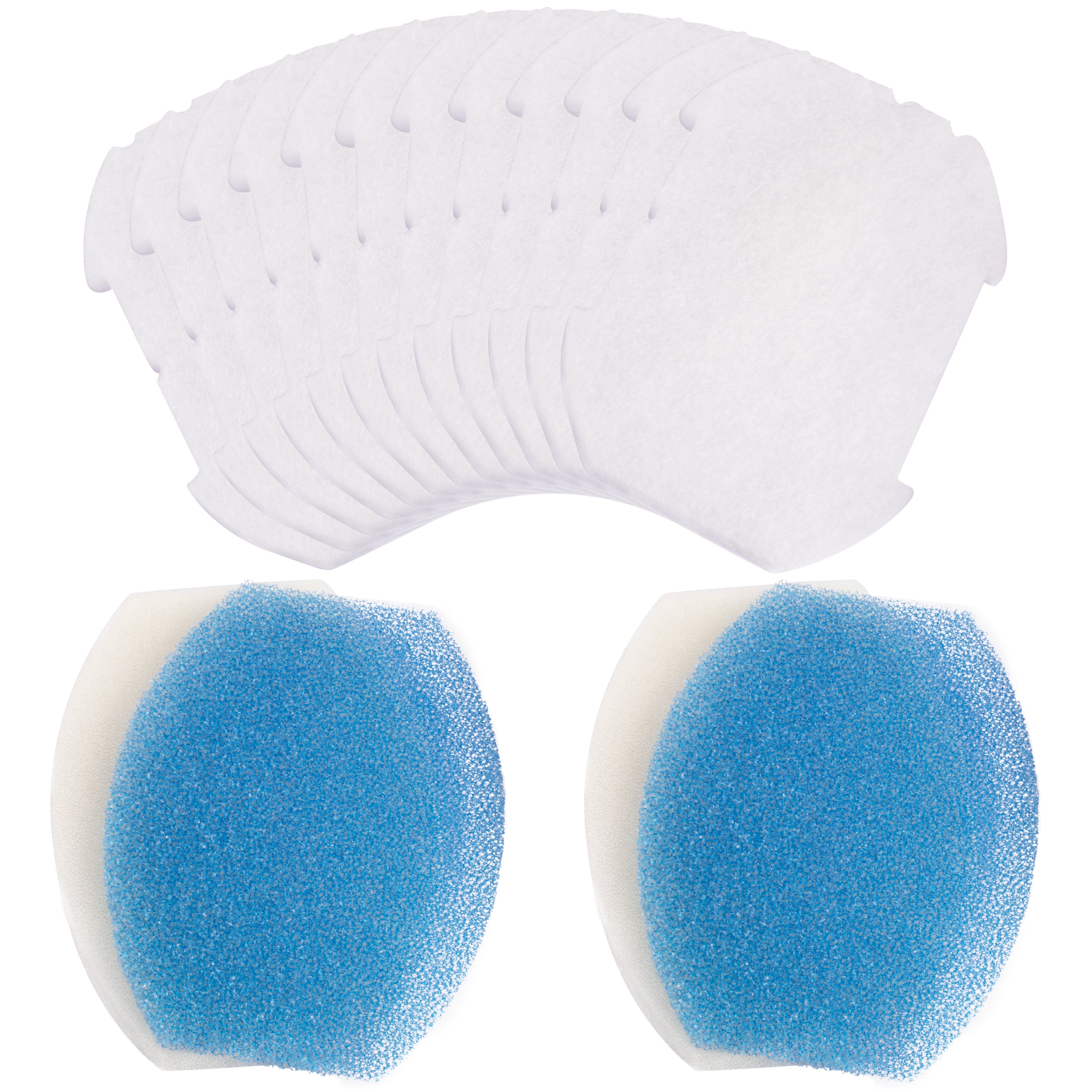 LTWHOME Replacement Foam Pads and Polymer Wool Pads Kit Fits for Blagdon Inpond 5 in 1 3000 Filter (Pack of 16)